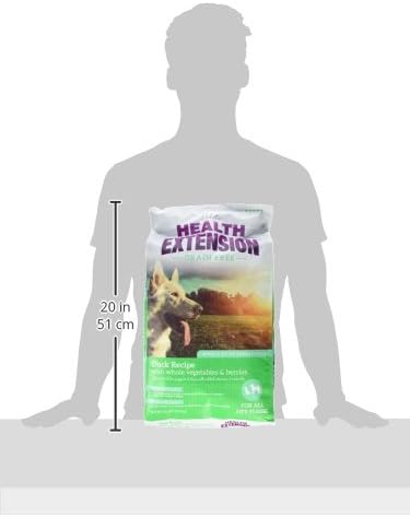 Health Extension Grain Free Duck & Sweet Potato Dry Dog Food (10 lb / 4.54 kg) - Lean Protein Formula with Turmeric & Antioxidants for Healthy Skin & Digestion