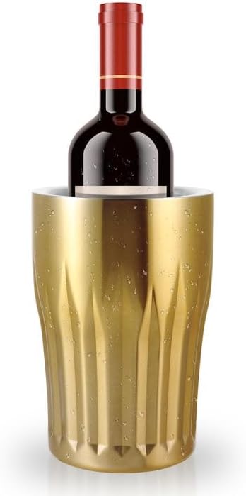 Wine Chiller Bucket Stainless Steel Double Wall Wine Cooler for Bottles Insulated Champagne Beer Ice Bucket for Parties