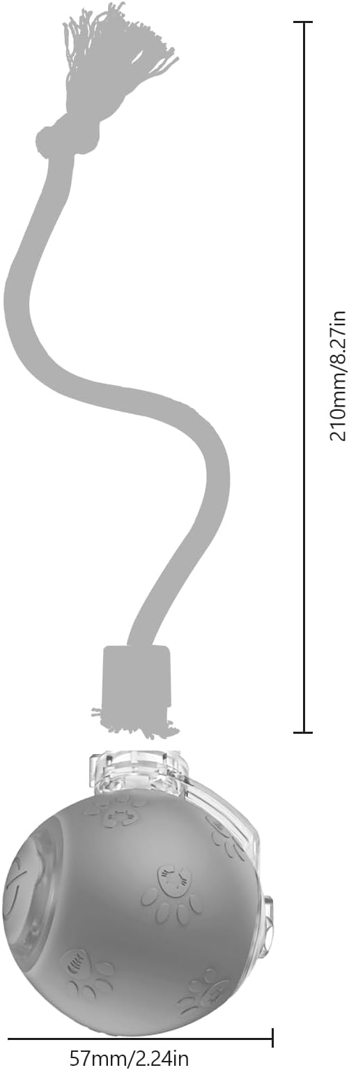 Interactive Cat Toys for Bored Indoor Cats - Motion Activated Fun with RGB Lighting, 2 Speed Settings & 3 Modes - Perfect for Cats & Kittens! (Gray)