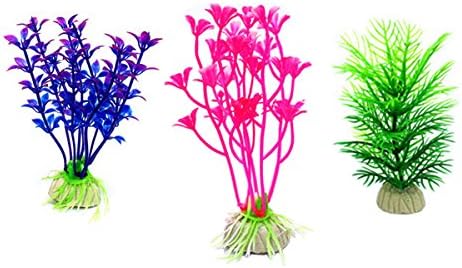 CousDUoBe Artificial Aquatic Plants 11 Pcs Small Aquarium Plants Artificial Fish Tank Decorations，Used for Household and Office Aquarium Simulation Plastic Hydroponic Plants