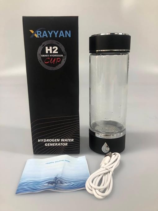 Hydrogen Water Bottle, Portable Hydrogen Water Bottle Generator and Well-being, Refine Water in 3 Minutes, Convenient for The Workplace, Day Travel, and Drinking, Gift for Your Beloved. (Black)