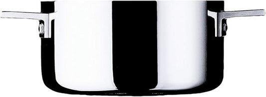 Mepra Attiva 20 cm Casserole Pot, 2 Handle, Tri-ply, Stainless Steel Finish, Aluminum Core, Dishwasher-safe