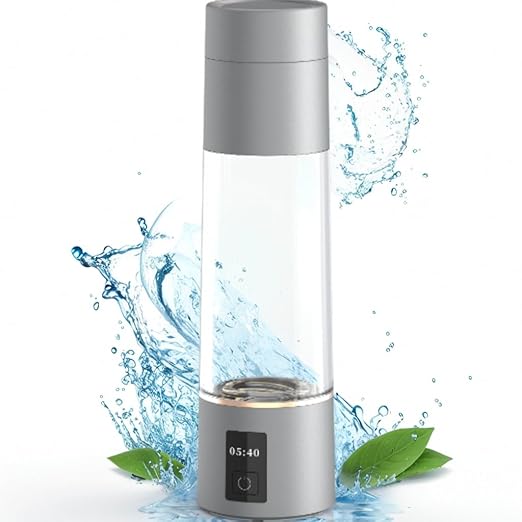 Hydrogen Water Bottle, Long-Lasting Dissolved Hydrogen, Healthy Drinking Hydrogen Water Bottle, Silver Brown