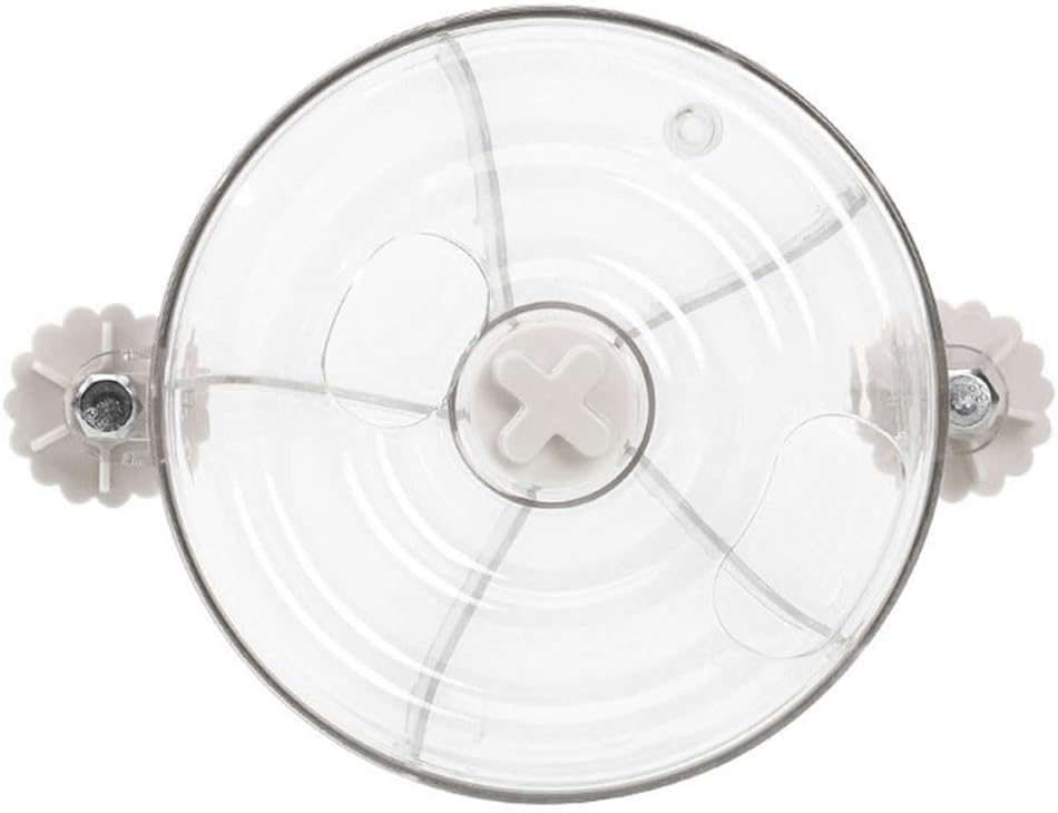 Transparent Rotating Anti Spill Parrot Feeder Bowl Cage Mounted Foraging Toy for Cockatiel Budgies Lovebirds Small Medium Parrots