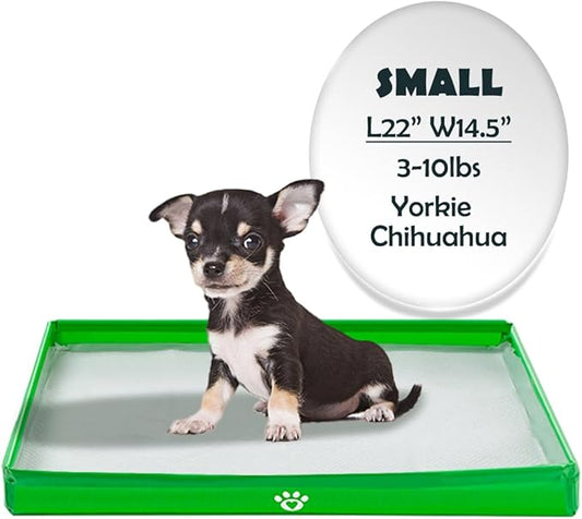 MEEXPAWS Dog Pee Pad Holder Foldable, Puppy Pad Holder Liner Base High Side, Dog Litter Box Indoor 23x15 in, Training Pad Holder Leak-Proof Easy Clean