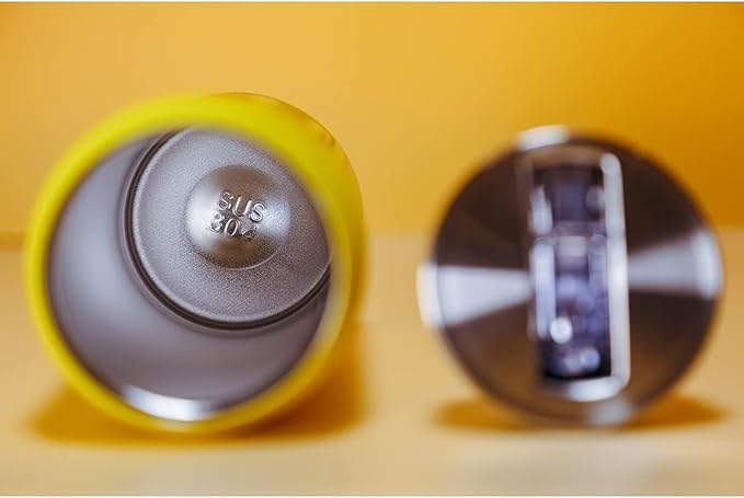 Kawaii Water Bottles Stainless Steel Water Bottle Kawaii Water Bottle with Straw Japanese Water Bottle Insulated (500ml/16.10oz，Yellow Watermelon)