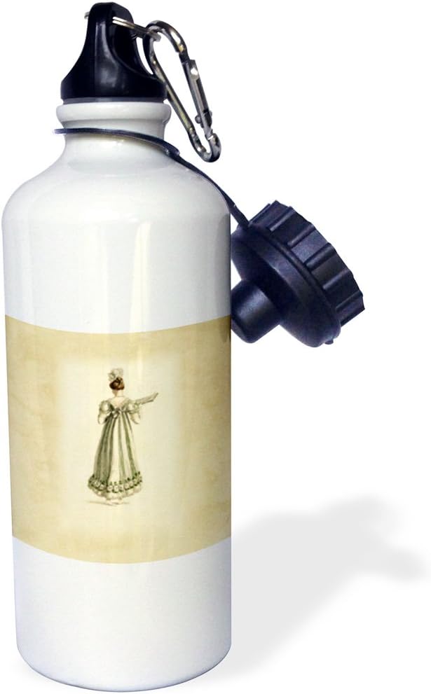 3dRose Image of Lady Regency Period Dress-Sports Water Bottle, 21oz , 21 oz, Multicolor
