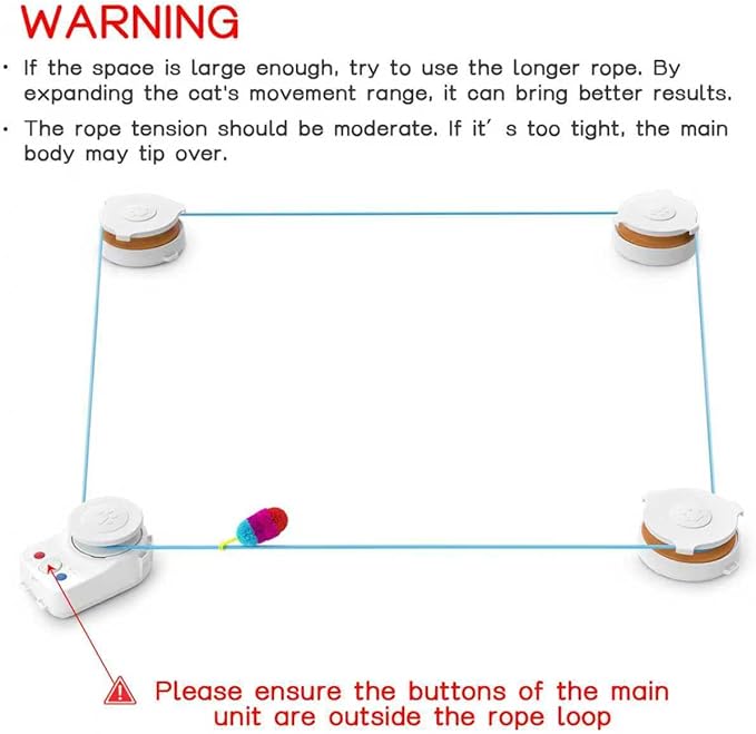 Interactive Cat Toy for Indoor Cats – Automatic Moving & Enrichment Toy for Indoor Cats/Kitten, Auto/Manual Control Cat Treadmill for Exercise & Mental Stimulation, Stimulating Chase Toys(H1K3)