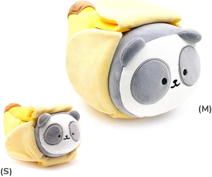 Anirollz Stuffed Animal Plush Toy - Official Roll Blanket Outfitz Doll |Soft, Squishy, Warm, Cute, Comfort, Safe| Banana Pillow with Panda Bear - Birthday Decorations Gift 6" Pandaroll