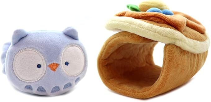 Anirollz Stuffed Animal Plush Toy - Official Roll Blanket Outfitz Doll |Soft, Squishy, Warm, Cute, Comfort, Safe| Blueberry Pancake Pillow with Owl - Birthday Decorations Gift 6" Owlyroll