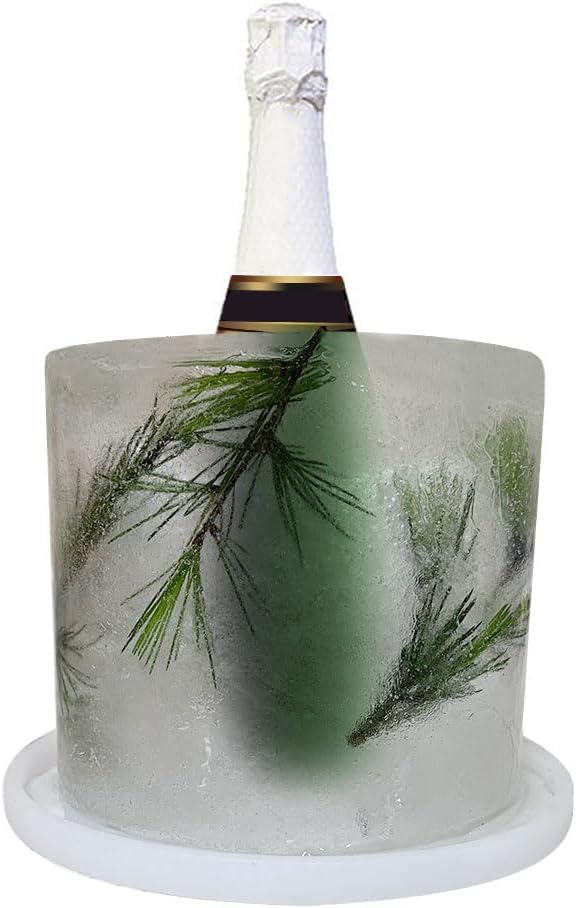 Ice Mold Wine Bottle Chiller DIY Ice Bucket for Champagne Wine Whisky Cocktail Beer Drink Party Wedding Festival Halloween Holiday Bar