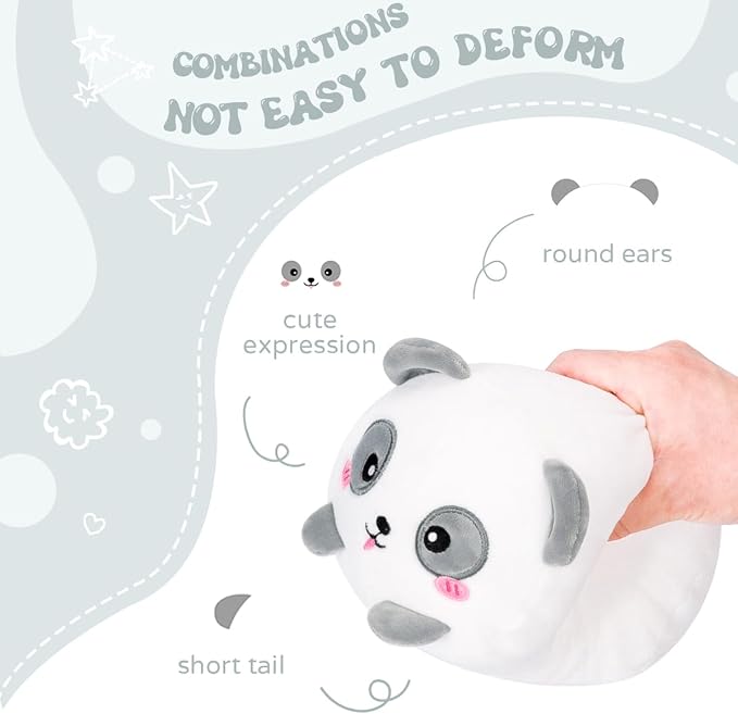 AIXINI 35.5 inch Cute Panda Plush Stuffed Animal Cylindrical Body Pillow,Super Soft Cartoon Hugging Toy Gifts