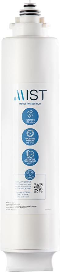 Mist Carbon Block Replacement Filter for Mist Reverse Osmosis Systems MRO001 & MRO002