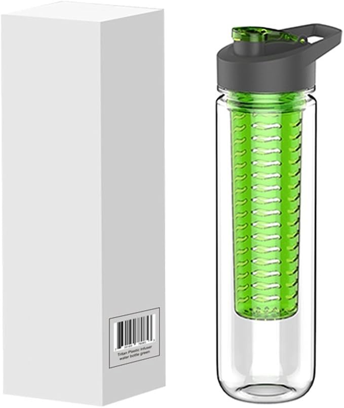 Infuse Your Day with Health - Large Infuser Water Bottle w/Sport Flip Top Spout ~ BPA Free ~ Built in Carry Handle ~ Flavor Your Water with Fruits, Veggies, Teas and Herbs