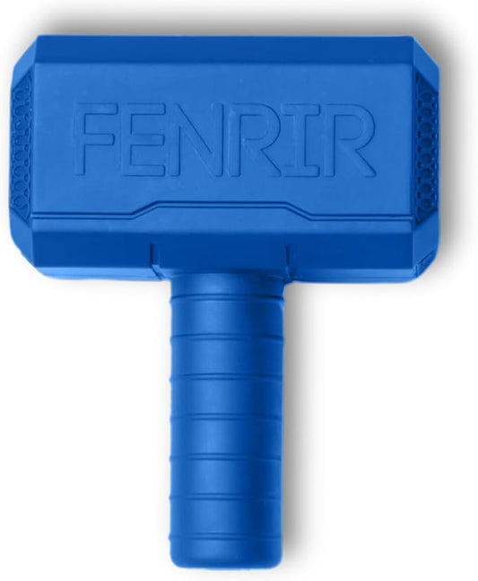 Fenrir Hammer Dog Chew Toy Strong Rubber Stuffable Enrichment Toy for Chewers (Blue, Small)