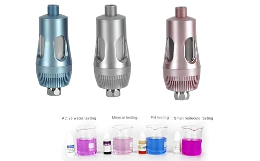 Microelement Hydrogen Water Filter, Alkaline Mineral Drinking Water, Kitchen Filtration, Shower Water Filter, Remove Chlorine and Impurity, Filter Replaceable, for Household Hotel (Silver Color)