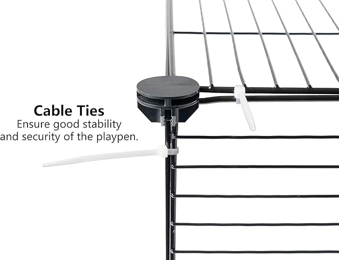 Small Animal Playpen, Guinea Pig Cages, Pet Playpen, Rabbit Cage,Small Animal Cage, Puppy Kitten Dog Playpen, Indoor Outdoor Portable Metal Wire Yard Fence,15 X 12 Inch, 16 Panels, Black.