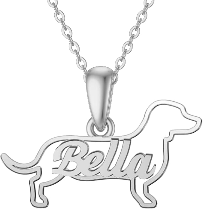 925 Sterling Sliver Yorkshire/Corgi/Labrador/Pug/Bulldog/Paw Print/Cross Necklace Cute Puppy Dog Necklace Jewelry Birthday Gifts for Women Girls Dog Lovers