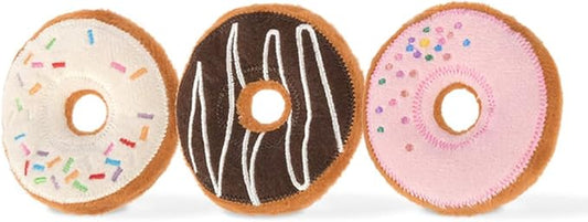 P.L.A.Y. Cute Cat Toys - Feline Frenzy Dessert Food Themed Organic Catnip Filled Toy, Great for Adult Cats and Kittens - Machine Washable, Recycled Materials, Crinkles (Kitty Kreme Donuts, Set of 3)