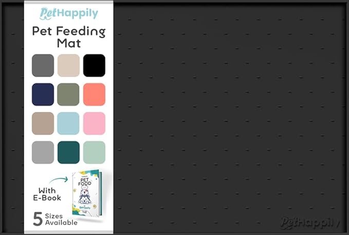 Dog Food Mat - Raised Edges Dogs Mat for Food and Water Prevent Spill, Waterproof Cat Food Mats Protect Floors, Easy Clean Dog Bowl Mats for Food and Water, Silicone Pet Food Tray