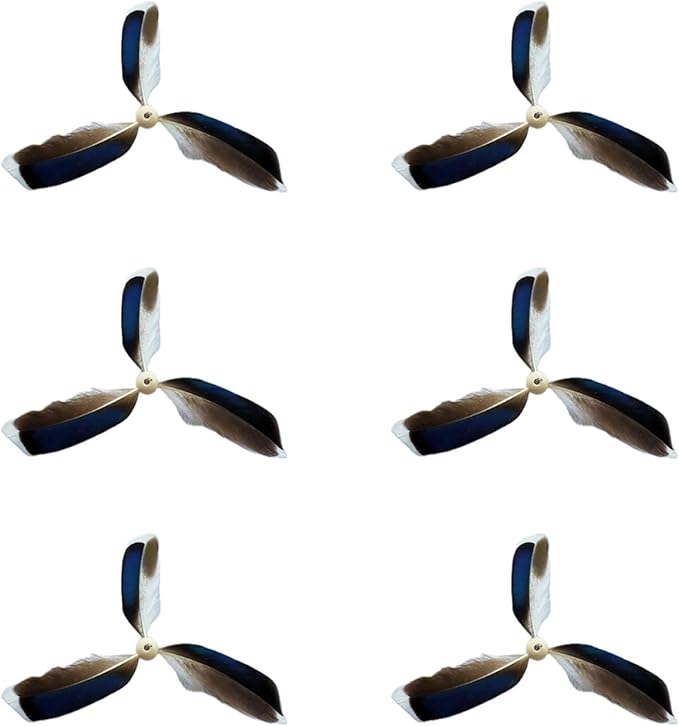 Spinning Feather Propeller Refills for Cat Wand Toy, Cat Toy Wand Attachment Replacement with Lobster Clasp (6-Pack)