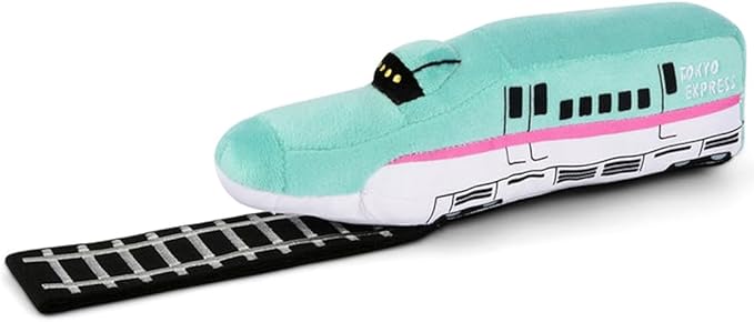 P.L.A.Y. Cute Plush Dog Toys - Canine Commute, Travel Themed Durable Squeaker Chew Toy, Great for Puppies Dog Breeds - Machine Washable, Recycled Materials (Barking Bullet Train)