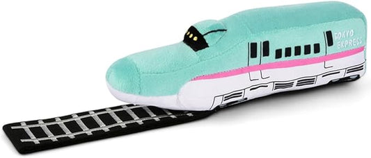 P.L.A.Y. Cute Plush Dog Toys - Canine Commute, Travel Themed Durable Squeaker Chew Toy, Great for Puppies Dog Breeds - Machine Washable, Recycled Materials (Barking Bullet Train)