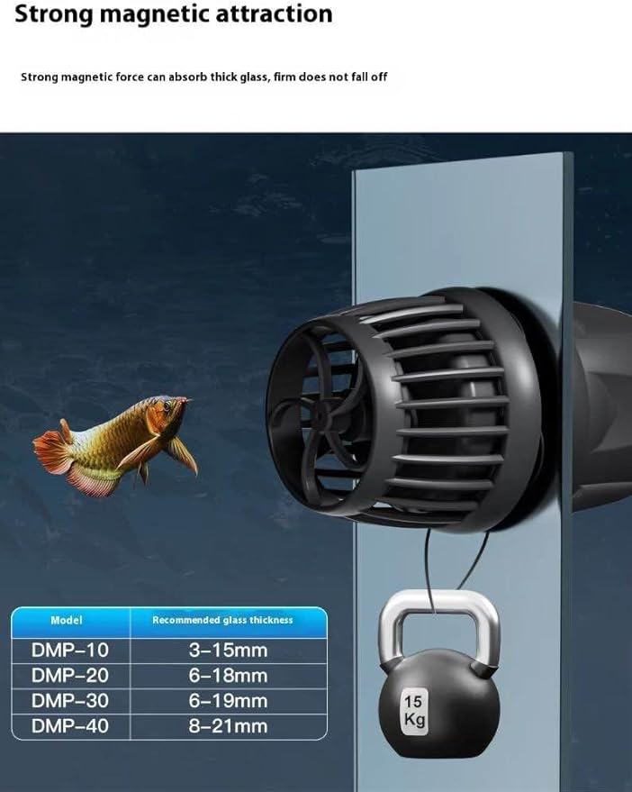 DMP-Series Aquarium Wave Maker Pump (DMP-40) – Submersible Circulation Pump for Saltwater Marine Reef Tanks, Bluetooth App Control & Smart Controller Included