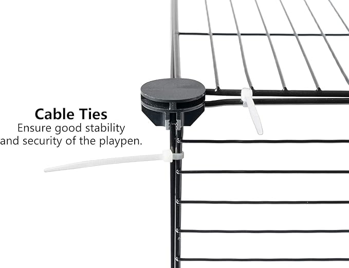 Small Animal Playpen, Guinea Pig Cages, Pet Playpen, Rabbit Cage,Small Animal Cage, Puppy Kitten Dog Playpen, Indoor Outdoor Portable Metal Wire Yard Fence,15 X 12 Inch, 24 Panels, Black