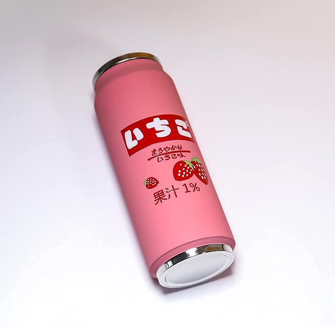 Kawaii Water Bottles Stainless Steel Water Bottle Kawaii Water Bottle with Straw Japanese Water Bottle Insulated (500ml/16.14oz，Pink)