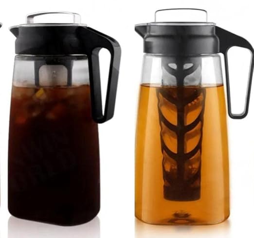 Alkaline Water Filter Pitcher with Infuser, Tritan Pitcher with Lid 2L | 9.5 pH Alkaline Filters | Tea Pitcher | Tritan BPA Free Ice Coffee Maker | Infuser Pitcher (3 Pack Box (30g Filters))