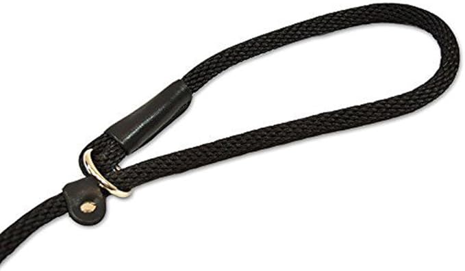 Cesar Millan Slip Lead Leash™ - 2-in-1 Slip Collar Dog Training Lead & Collar | Heavy Duty Durable Weatherproof Rope Leash, No Pull Training | Length 4ft Diameter 4/10”(Regular, Red/Olive)