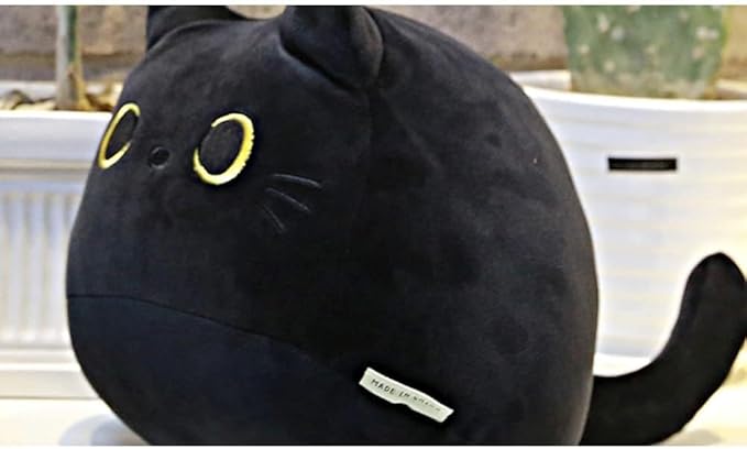 Black Cat Stuffed Animal Plush Toy Creative Cat Shape Soft Pillow Pillow Toys Gifts Cute Stuffed Animal Dolls for Girlfriend Kids Baby Girls 40cm15.7in