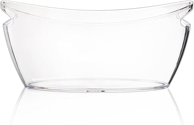 Ice Bucket for Parties, Clear Acrylic Champagne Bucket with Handle, 6 Liter Beverage Ice Tub, Wine Beer Drink Buckets for Mimosa Bar, Cocktail Beer Bottle