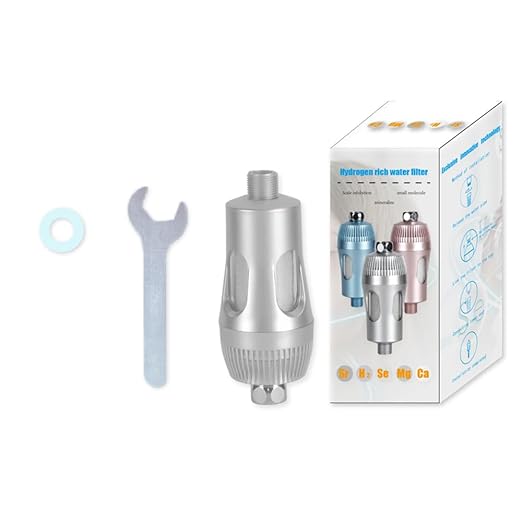 Microelement Hydrogen Water Filter, Alkaline Mineral Drinking Water, Kitchen Filtration, Shower Water Filter, Remove Chlorine and Impurity, Filter Replaceable, for Household Hotel (Silver Color)