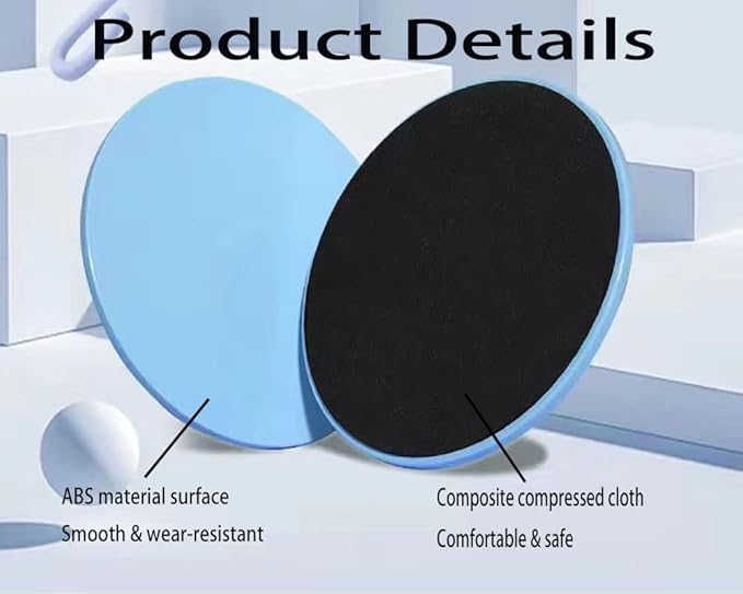 4Pcs Dual Sided Gliding Discs Core Sliders Ultimate Core Ab Fitness Trainer. Leg Exercise Gear for Gym, Home, Yoga, Pilates | Strengthen Abdomen, Burn Fat, Improve Balance