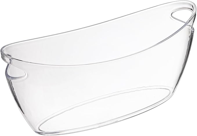 Ice Bucket for Parties, Clear Acrylic Champagne Bucket with Handle, 6 Liter Beverage Ice Tub, Wine Beer Drink Buckets for Mimosa Bar, Cocktail Beer Bottle