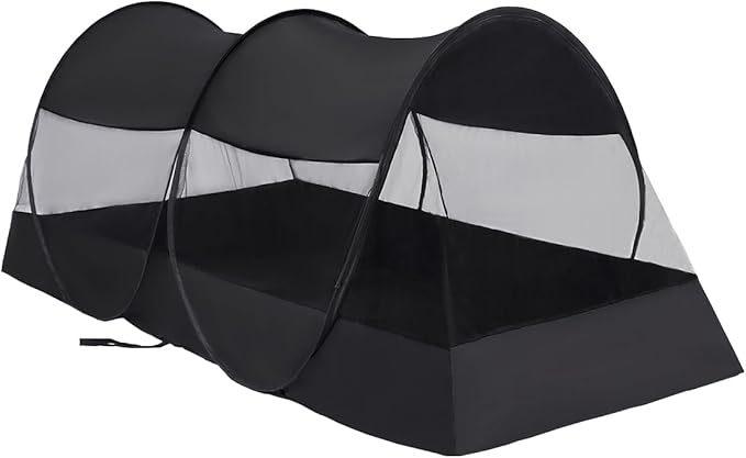 Akiky Mosquito Net Pop Up Bed Net Tent with Black Bottom Portable&Foldable Bed Canopy for Bunk Bed Twin Sleeping Tent for Indoor Outdoor