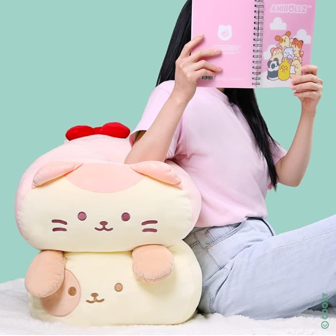 Anirollz Stuffed Animal Plush Toy – 20" Jumbo Plush Doll | Soft, Squishy, Cute, Comfort, Safe | Birthday Gift Pillow with Cute Character Yellow Chick Chickiroll