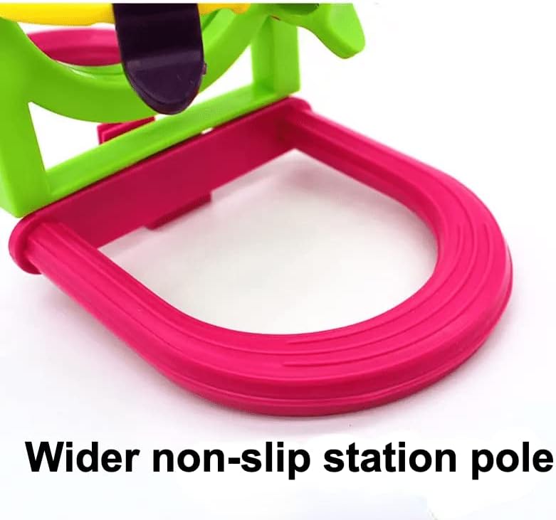 Bird Mirror for Cage, Bird Mirror Toy with Paddle Wheels and Perch, Bird Hanging Training Toys for Cage, Parrot Foraging Toys, Bird Interactive Intelligence Toy Random Color (Bird Clock)