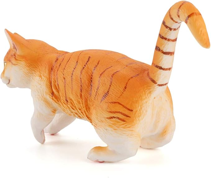 Orange Cat Animal Model Action Figures Family Party Supplies Desktop Decoration Cake Toppers Collection Toys for 5 6 7 8 Years Old Boys Girls Kid Toddlers