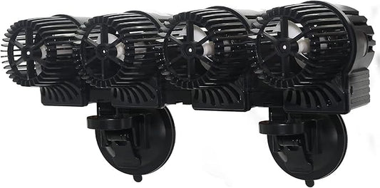 Upettools 12680 GPH Wave Maker Aquarium Circulation Pump - 4-Head Powerful Submersible Powerhead for Fresh & Saltwater Tanks (180-300 Gallons) with Adjustable Flow - Black