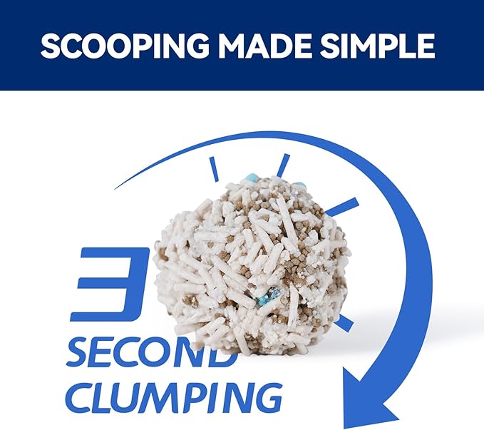 OPET Mixed Tofu Cat Litter -Strong Clumping Litter, Mixed Tofu and Bentonite, 99.9% Dust Free and Flushable Cat Litter, Natural Sustainable Ingredients Odor Control, Low Tracking