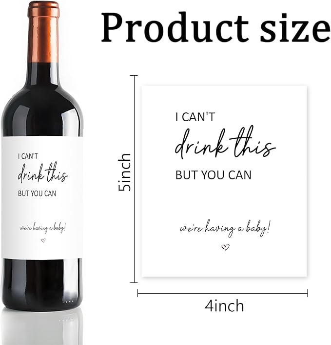 24Pcs Funny Pregnancy Announcement Wine Labels Baby Announcement Wine Bottle Stickers Pregnancy Announcement for Parents Wine Bottle Labels Pregnancy Gifts for New Mom Dad Grandparents