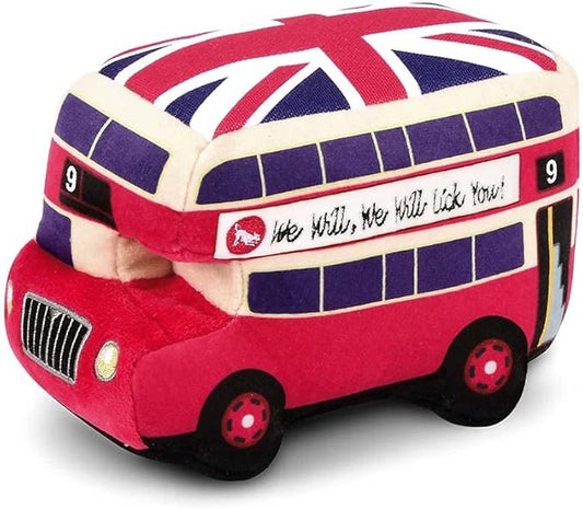 P.L.A.Y. Cute Plush Dog Toys - Canine Commute, Travel Themed Durable Squeaker Chew Toy, Great for Puppies & Small, Medium, Large Dog Breeds - Machine Washable, Recycled Materials (Lickety-Split Bus)