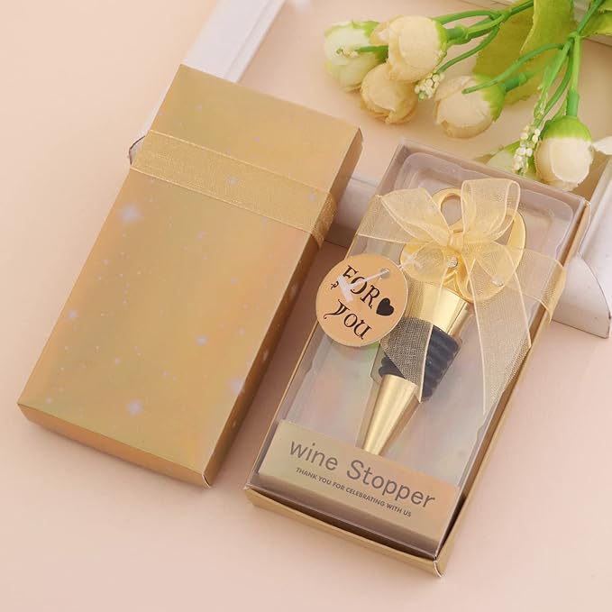 24-Pack 80 Wine Bottle Stopper for 80th Birthday Party Decoration 80 Years Old Wine Stopper Fun Gift for Wine Lovers (Gold 80th)