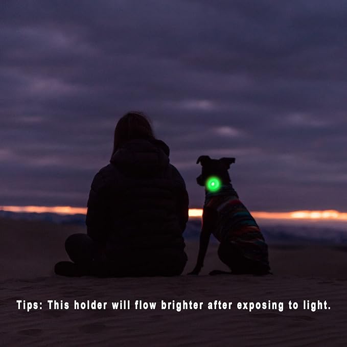 Airtag Holder for Dog Collar, Cibaabo Silicone Air Tag Case Cover Compatible with Apple Airtags for 0.8-1.2inch Cat Pet Collar Harness Loop