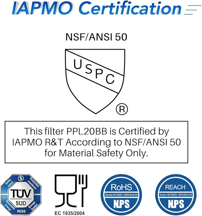 ICEPURE 20" x 4.5" Whole House Pleated Sediment Filter for Well Water,Remove Rust,Chlorine, Replacement Cartridge for ECP5-BB, AP810-2, HDC3001, SPC-45-1005, CP5-BB, ECP1-20BB, S1-20BB,R30-20BB,2Pack