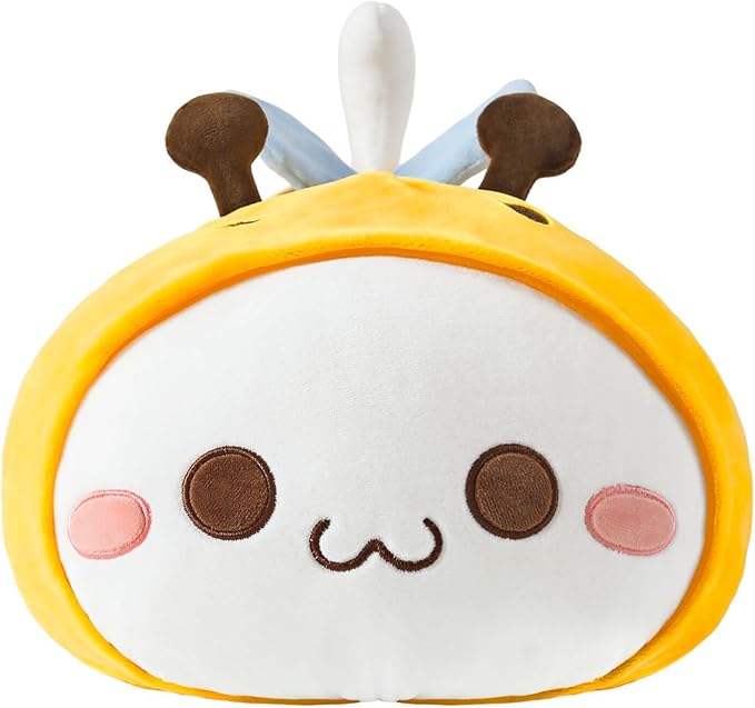 Onsoyours Cute Kitten Bee Plush Toy Stuffed Animal Kitty Soft Anime Cat Plush Pillow for Kids (Yellow Cat Bee, 12")