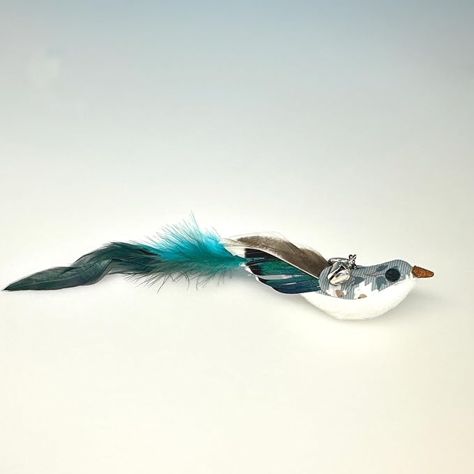 6 PCS Realistic Bird Cat Wand Attachment Toys–Handcrafted Feather Toys for Interactive Indoor Play–Engaging Cat Accessories Ideal for Wands Toy Refill & Home Décor